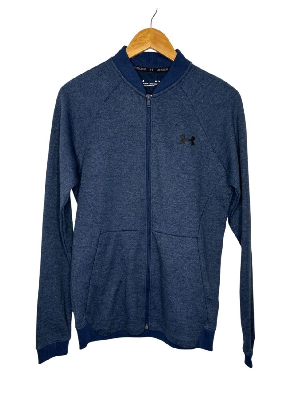 NWT Under Armour Mens Full-Zip Jacket Small Navy Heather MSRP $60